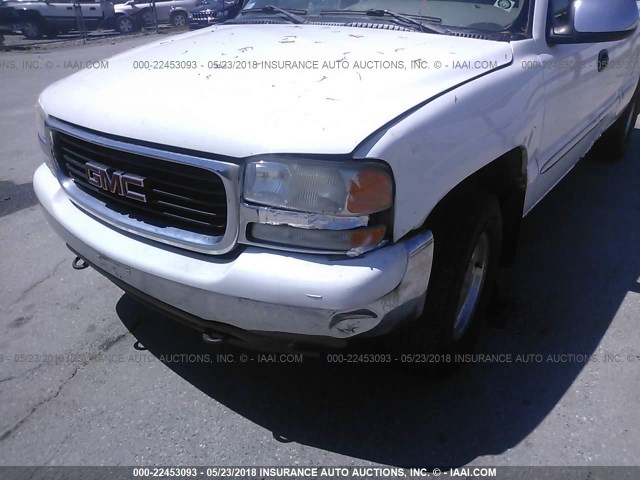 2GTEK19T621259117 - 2002 GMC NEW SIERRA K1500 WHITE photo 6