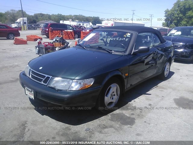 YS3DD75B9W7006722 - 1998 SAAB 900 S GREEN photo 2