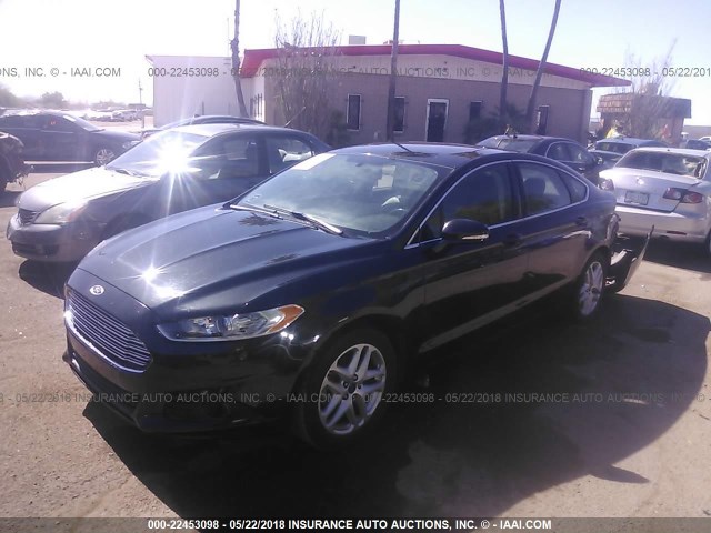 3FA6P0HD9FR145114 - 2015 FORD FUSION SE BLACK photo 2