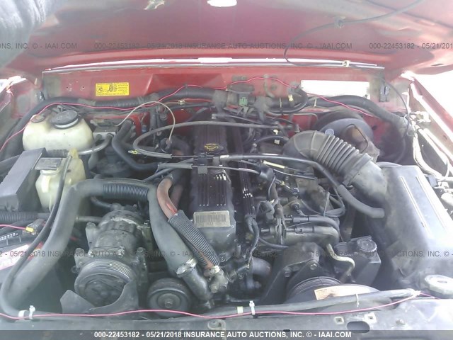 1J4FJ28S8PL611213 - 1993 JEEP CHEROKEE RED photo 10