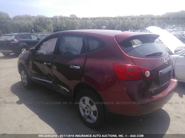 JN8AS5MV1BW292957 - 2011 NISSAN ROGUE S/SV/KROM RED photo 3