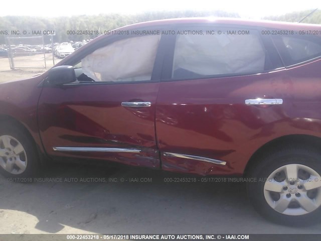 JN8AS5MV1BW292957 - 2011 NISSAN ROGUE S/SV/KROM RED photo 6