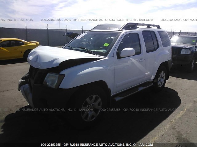 5N1AN0NW3AC506033 - 2010 NISSAN XTERRA OFF ROAD/S/SE WHITE photo 2