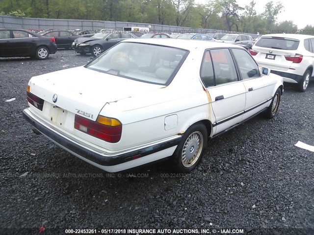 WBAGB4311MDB67583 - 1991 BMW 735 I AUTOMATIC WHITE photo 4