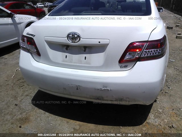 4T1BF3EK4AU510585 - 2010 TOYOTA CAMRY SE/LE/XLE WHITE photo 6