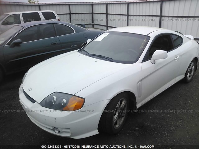 KMHHN65F03U053858 - 2003 HYUNDAI TIBURON GT WHITE photo 2