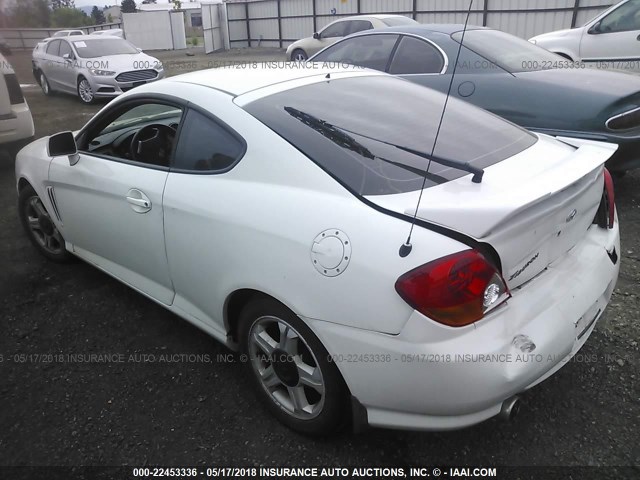 KMHHN65F03U053858 - 2003 HYUNDAI TIBURON GT WHITE photo 3