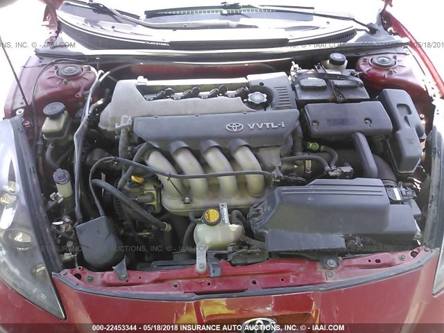 JTDDY32T8Y0033763 - 2000 TOYOTA CELICA GT-S RED photo 10