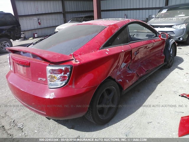 JTDDY32T8Y0033763 - 2000 TOYOTA CELICA GT-S RED photo 4