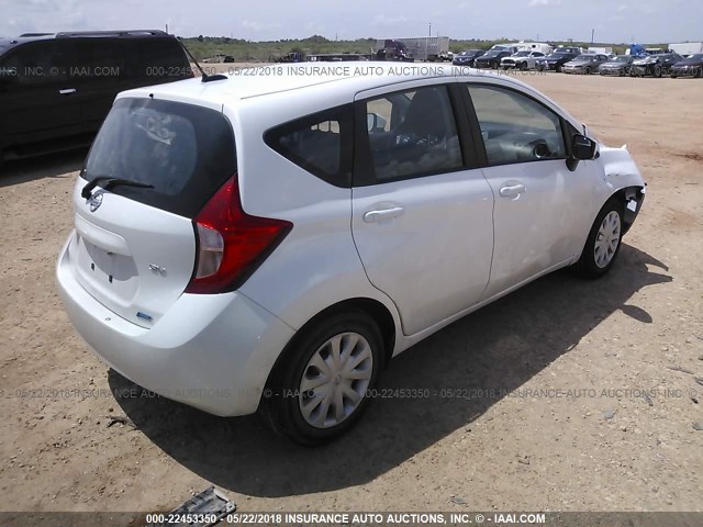 3N1CE2CPXGL362811 - 2016 NISSAN VERSA NOTE S/S PLUS/SV/SL/SR WHITE photo 4