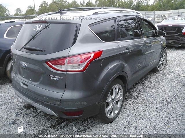 1FMCU9J99DUD91792 - 2013 FORD ESCAPE TITANIUM GRAY photo 4