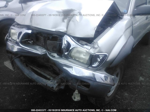 5TEWM72N81Z834227 - 2001 TOYOTA TACOMA XTRACAB SILVER photo 6