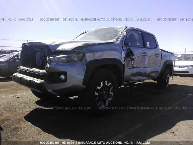 3TMCZ5AN3JM125907 - 2018 TOYOTA TACOMA DBL CAB/SR/TRDSPT/OR/PRO ვერცხლისფერი ფოტო 6
