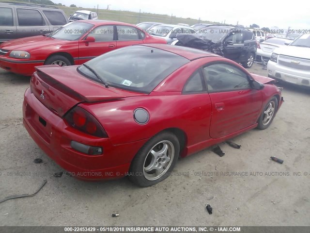 4A3AC54L5YE063751 - 2000 MITSUBISHI ECLIPSE GT RED photo 4