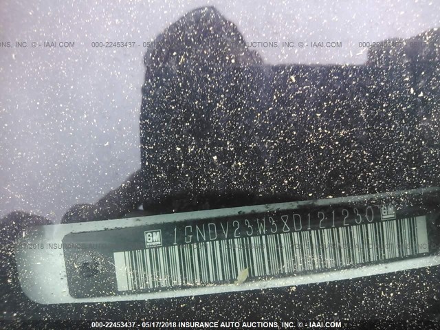 1GNDV23W38D121230 - 2008 CHEVROLET UPLANDER LS WHITE photo 9