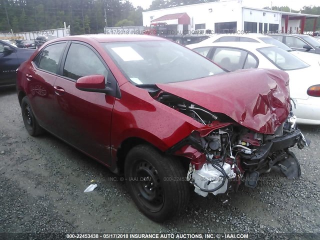 2T1BURHE3EC137657 - 2014 TOYOTA COROLLA L/LE/LE PLS/PRM/S/S PLS RED photo 1