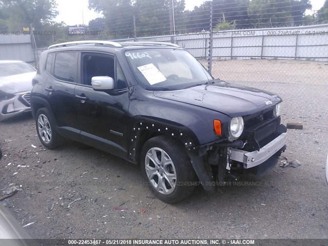 ZACCJADTXFPB48440 - 2015 JEEP RENEGADE LIMITED BLACK photo 1