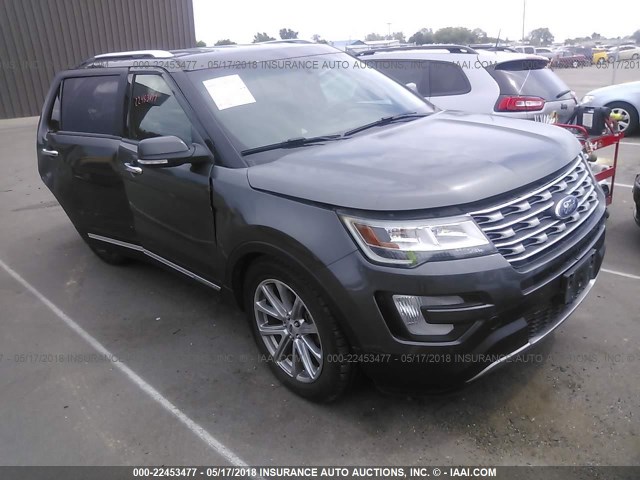 1FM5K8F84GGC94382 - 2016 FORD EXPLORER LIMITED GRAY photo 1