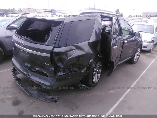 1FM5K8F84GGC94382 - 2016 FORD EXPLORER LIMITED 灰色 照片 4