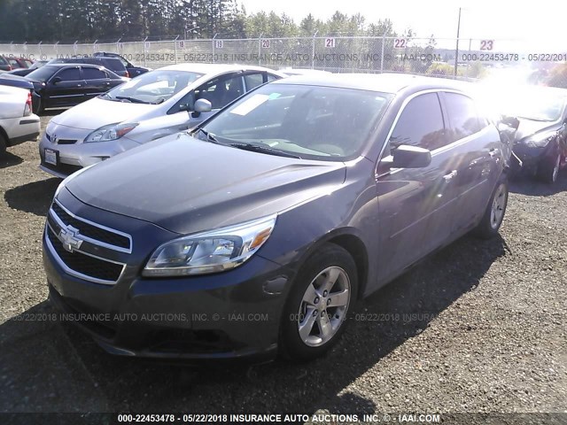 1G11B5SA1DF297132 - 2013 CHEVROLET MALIBU LS GRAY photo 2