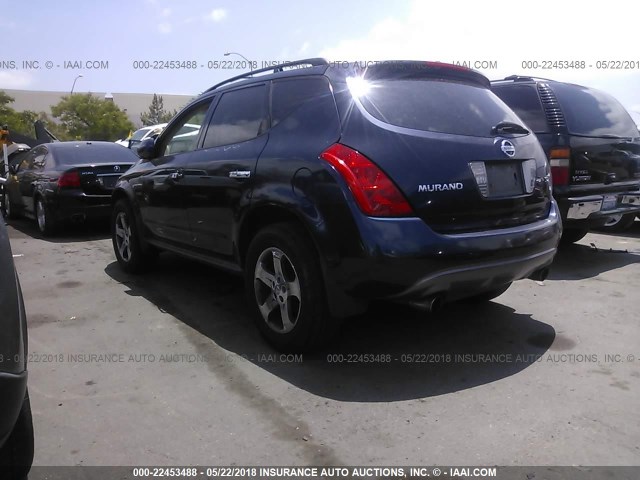 JN8AZ08T35W319085 - 2005 NISSAN MURANO SL/SE/S BLUE photo 3