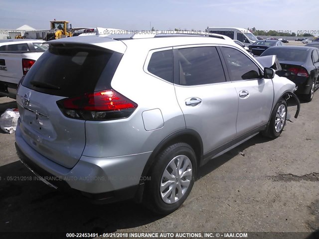KNMAT2MT6HP578229 - 2017 NISSAN ROGUE S/SV SILVER photo 4