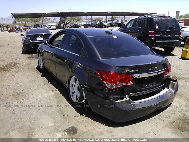 1G1P75SZ5F7190454 - 2015 CHEVROLET CRUZE BLACK photo 3