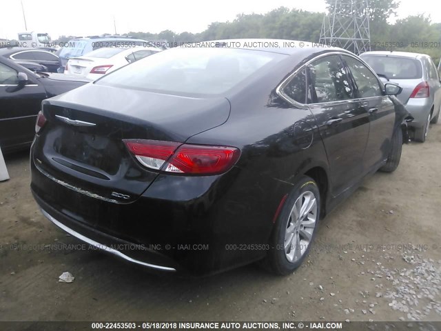 1C3CCCAB8FN723231 - 2015 CHRYSLER 200 LIMITED BLACK photo 4