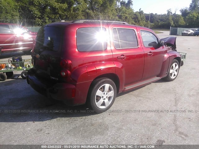 3GNCA13B29S517004 - 2009 CHEVROLET HHR LS Bordo foto 4