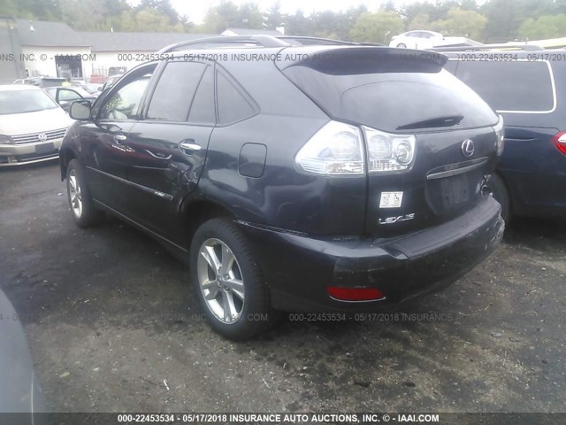 JTJHW31U082059907 - 2008 LEXUS RX 400H BLACK photo 3