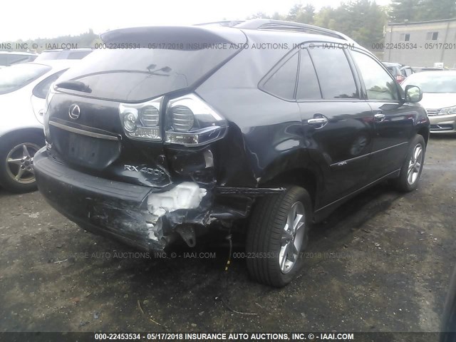 JTJHW31U082059907 - 2008 LEXUS RX 400H BLACK photo 4