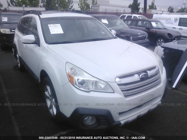 4S4BRBKC6D3232037 - 2013 SUBARU OUTBACK 2.5I LIMITED WHITE photo 1