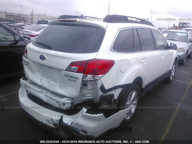 4S4BRBKC6D3232037 - 2013 SUBARU OUTBACK 2.5I LIMITED WHITE photo 4