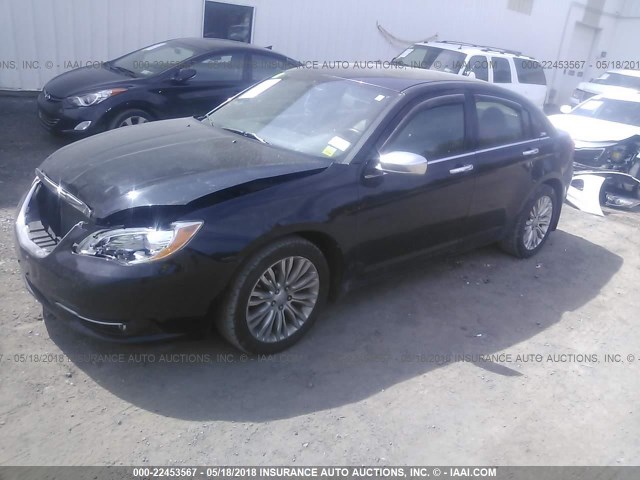 1C3CCBCG6CN175132 - 2012 CHRYSLER 200 LIMITED BLACK photo 2