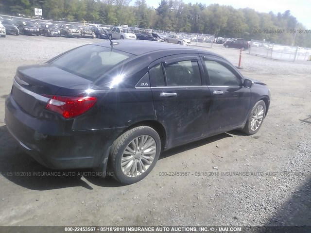 1C3CCBCG6CN175132 - 2012 CHRYSLER 200 LIMITED BLACK photo 4