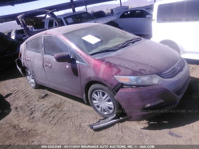 JHMZE2H38BS006332 - 2011 HONDA INSIGHT MAROON photo 1