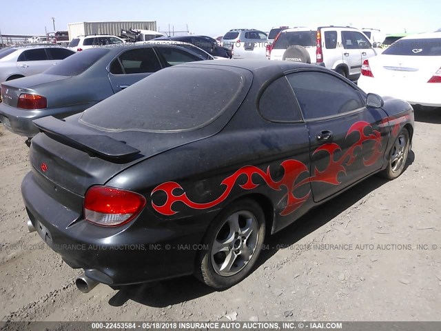 KMHJG25F6YU199631 - 2000 HYUNDAI TIBURON BLACK photo 4