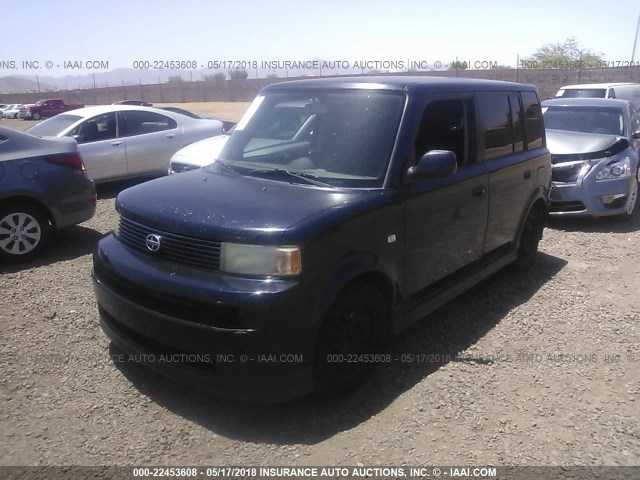 JTLKT324564031767 - 2006 TOYOTA SCION XB BLUE photo 2