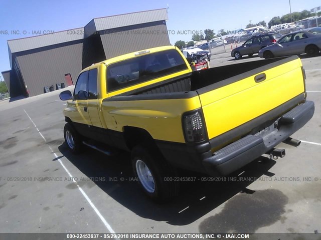 1B7HF13ZX1J202227 - 2001 DODGE RAM 1500 YELLOW photo 3