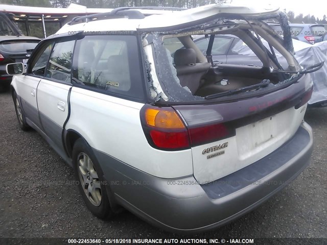 4S3BH6860Y7601036 - 2000 SUBARU LEGACY OUTBACK LIMITED WHITE photo 3