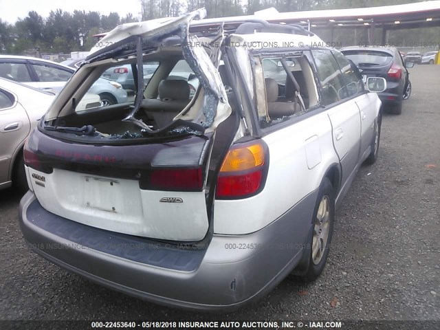 4S3BH6860Y7601036 - 2000 SUBARU LEGACY OUTBACK LIMITED WHITE photo 4