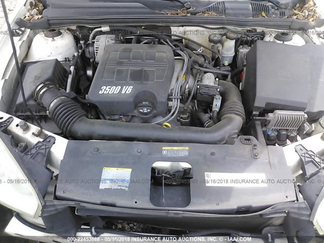 1G1ZT52895F314063 - 2005 CHEVROLET MALIBU LS WHITE photo 10