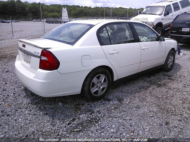 1G1ZT52895F314063 - 2005 CHEVROLET MALIBU LS WHITE photo 4