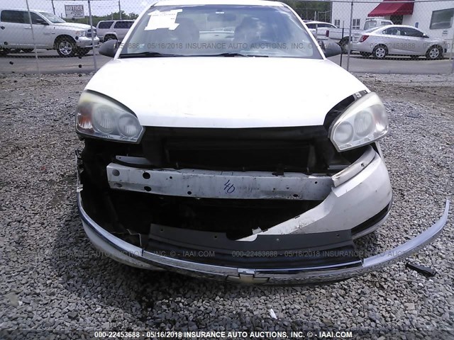 1G1ZT52895F314063 - 2005 CHEVROLET MALIBU LS WHITE photo 6