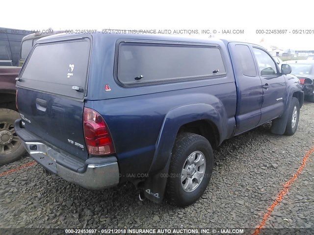 5TEUU42N87Z464041 - 2007 TOYOTA TACOMA ACCESS CAB Көк фото 4