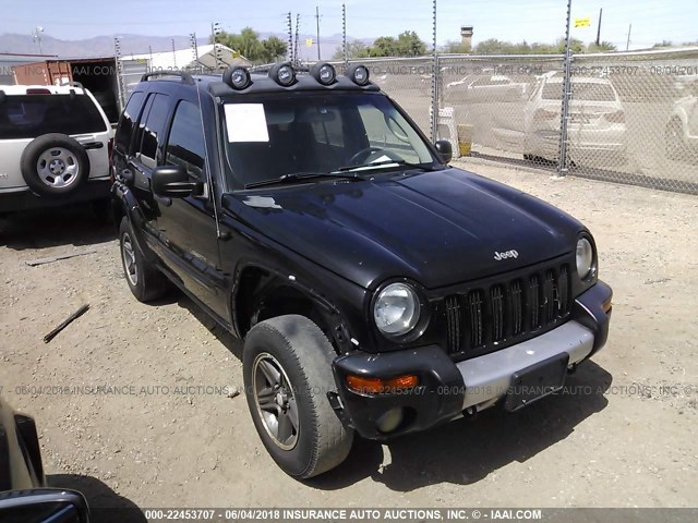 1J4GL38K93W592992 - 2003 JEEP LIBERTY RENEGADE BLACK photo 1