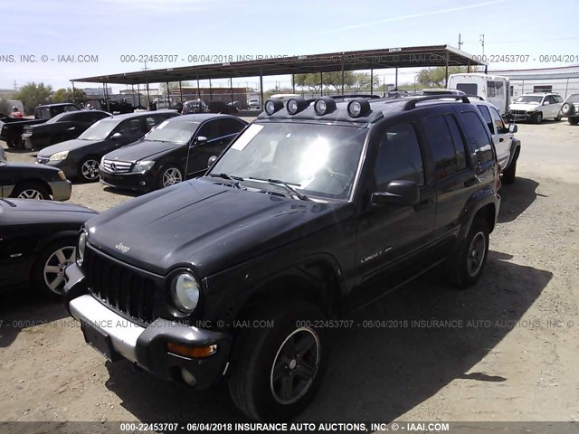 1J4GL38K93W592992 - 2003 JEEP LIBERTY RENEGADE BLACK photo 2