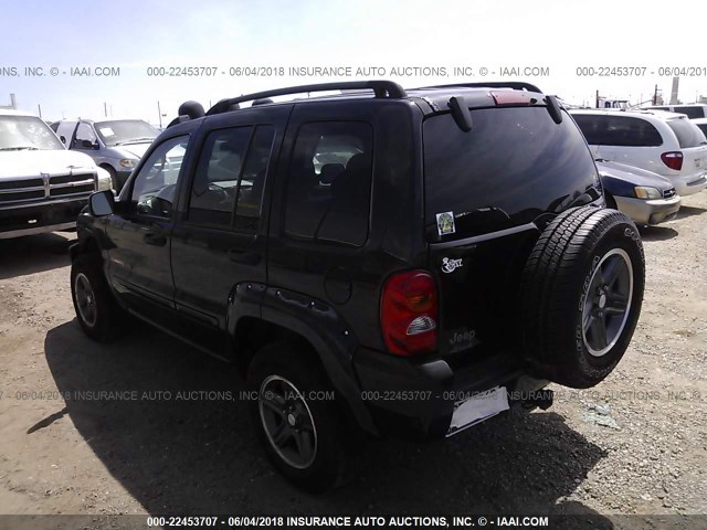 1J4GL38K93W592992 - 2003 JEEP LIBERTY RENEGADE BLACK photo 3