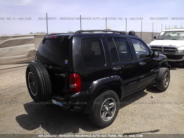 1J4GL38K93W592992 - 2003 JEEP LIBERTY RENEGADE BLACK photo 4