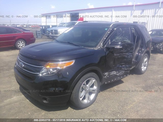 1FM5K7F84FGC38631 - 2015 FORD EXPLORER LIMITED BLACK photo 2